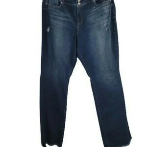 Torrid Mid Rise Flare Jeans Women's Plus Size 26XT  Hem Distressed  NWOT.
